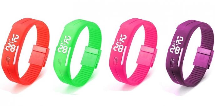 LED Sports Digital Rectangle Bracelet Watch
